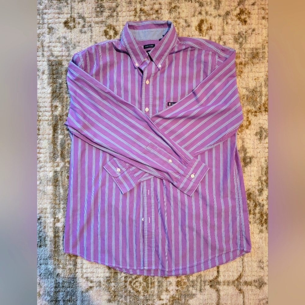 Chaps Men's Button-up Dress Shirt, Large